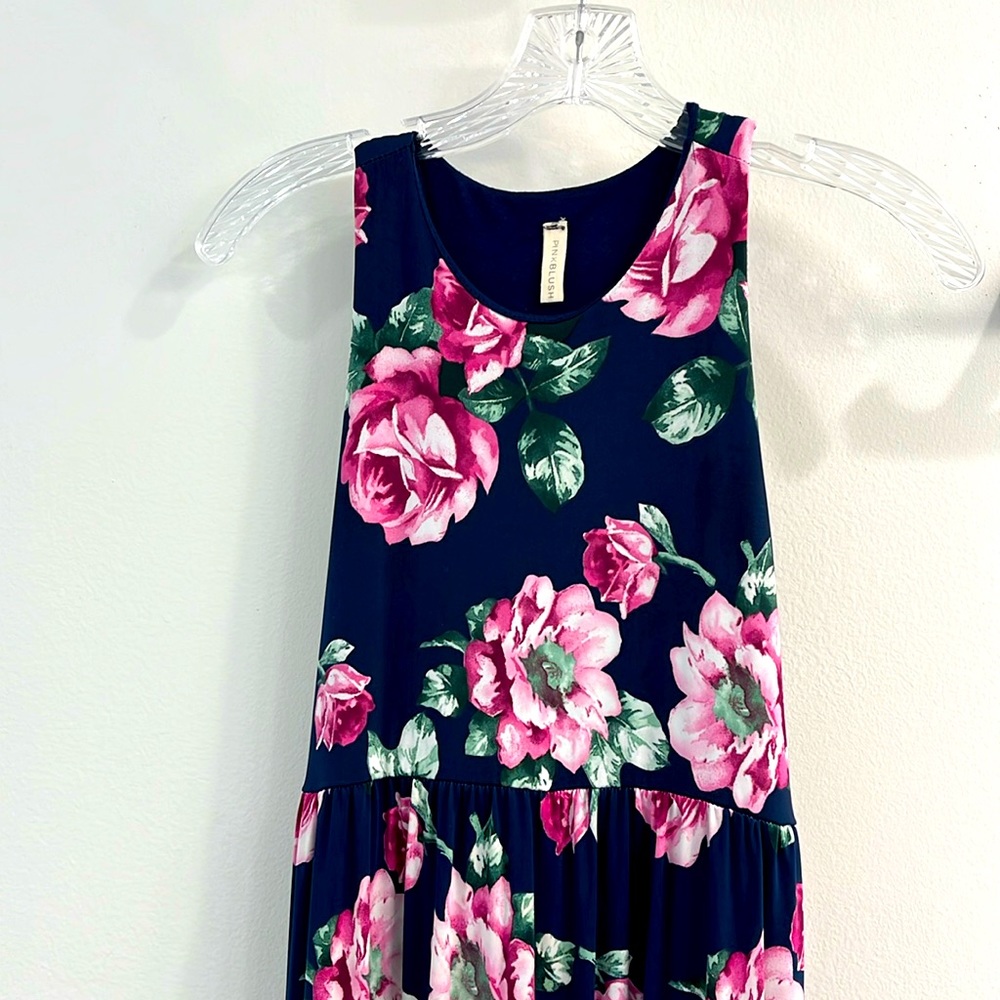 Pink Blush Maternity floral racer back maxi dress
